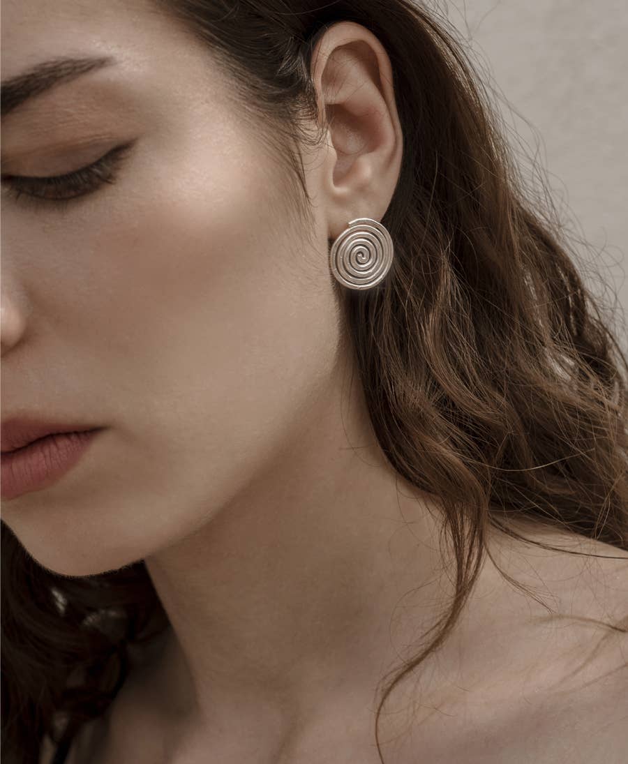 Pendientes Espirales Plata