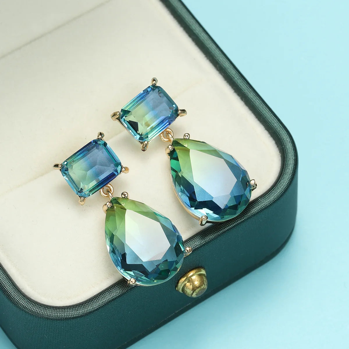 Pendientes Gota Turmalina Verdes