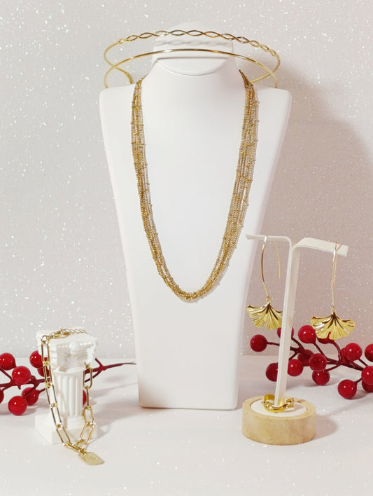 Conjunto de Joyas 4 piezas Collar Mini Esferas