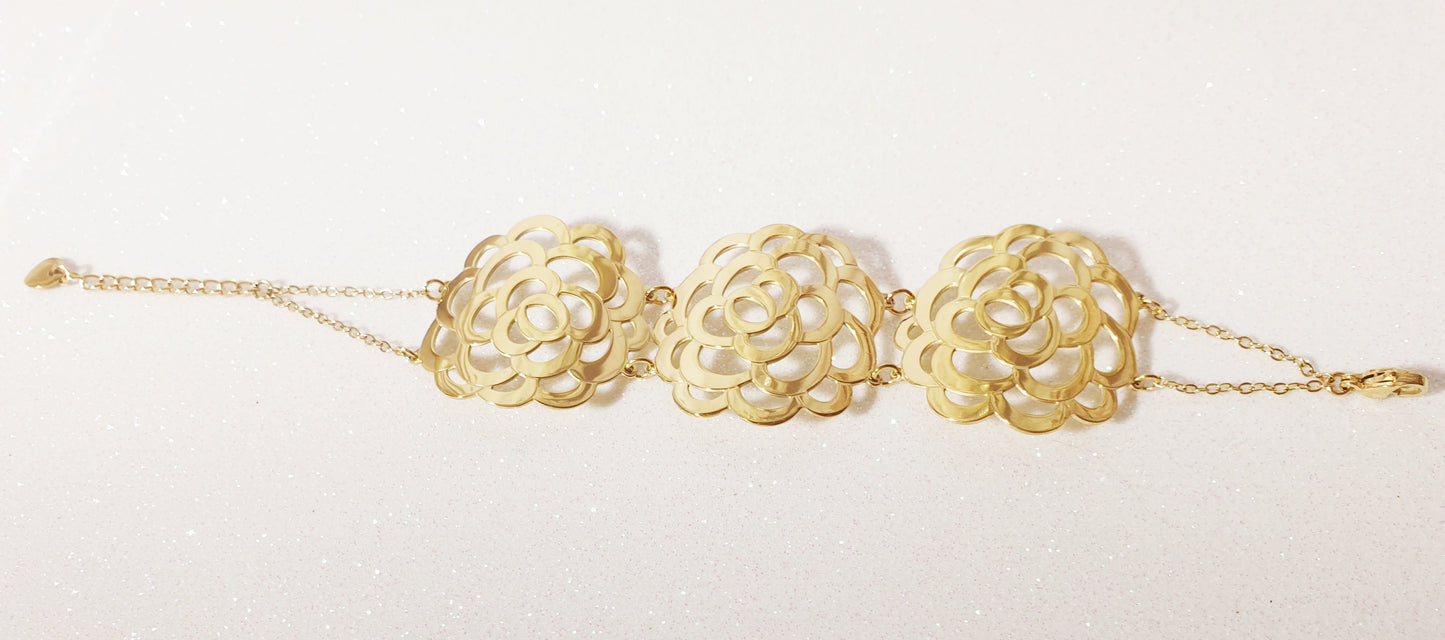 Pulsera Brazalete Rosas