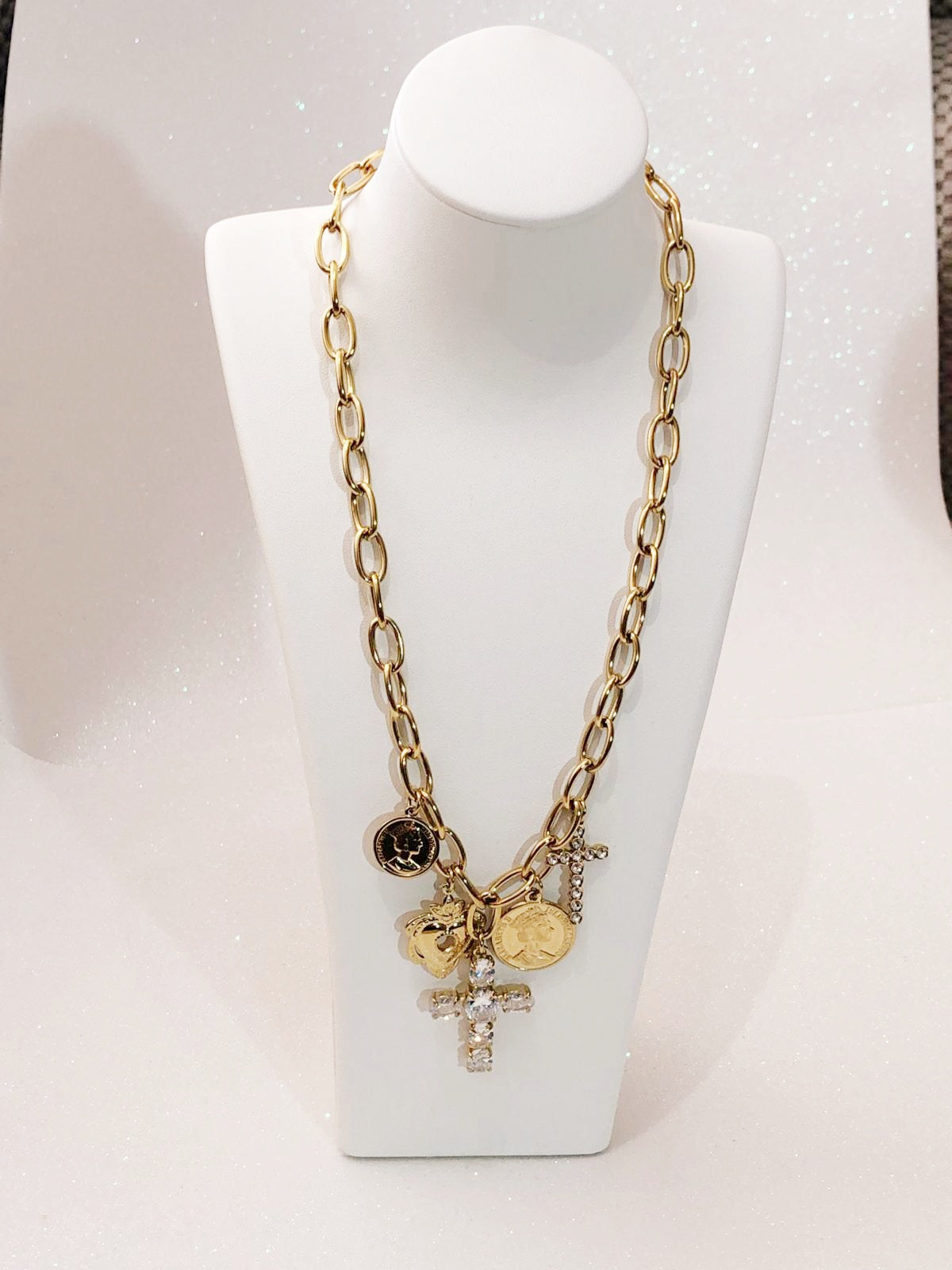 Collar Cruz Cristales