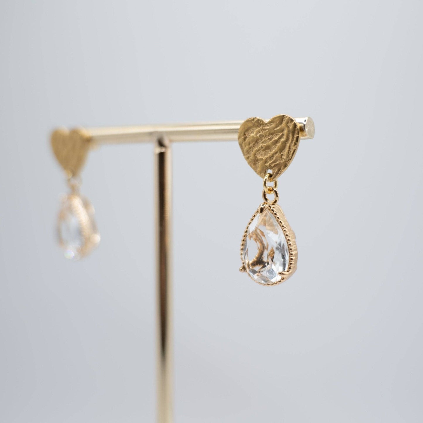 Pendientes Corazón y Lágrima de Cristal