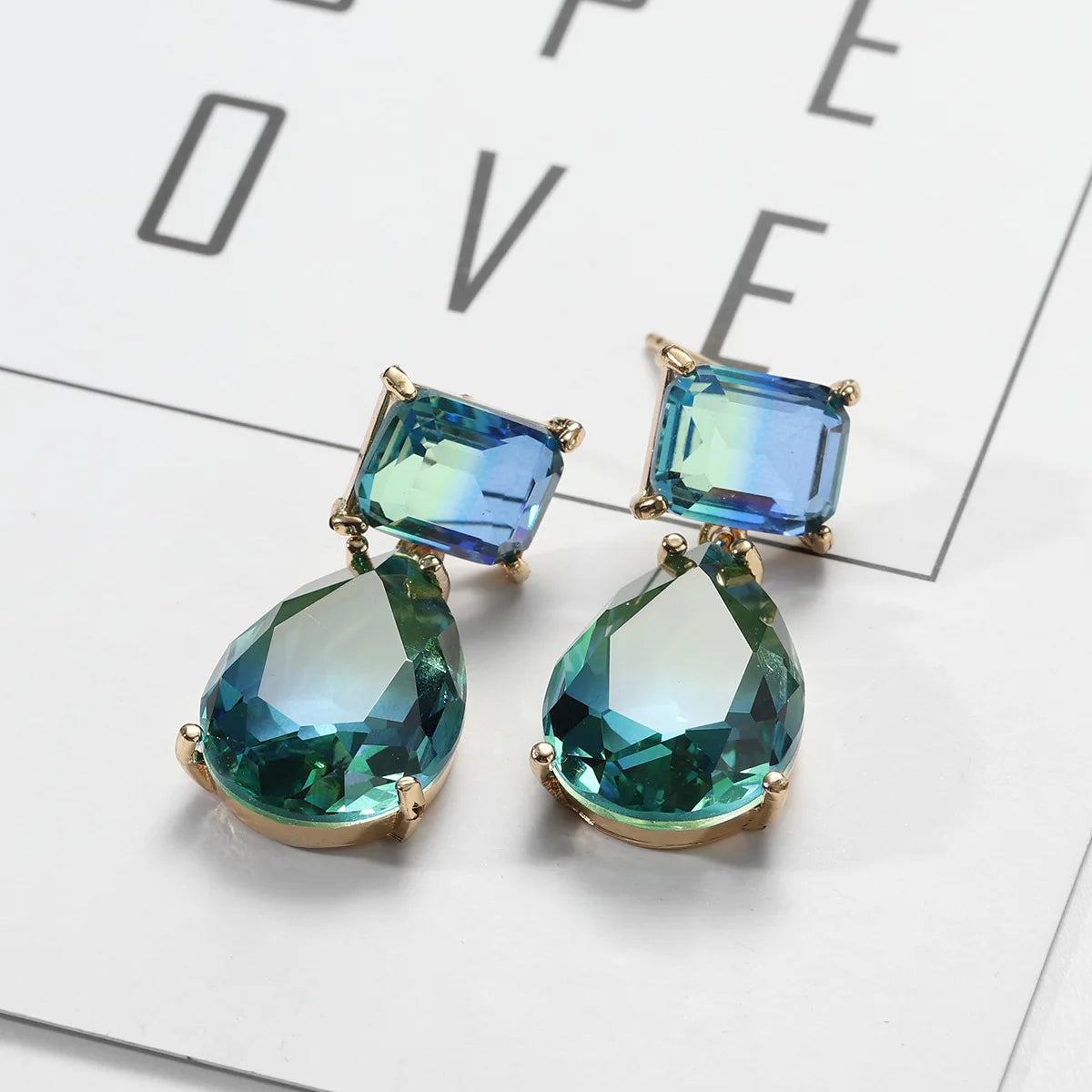 Pendientes Gota Turmalina Verdes