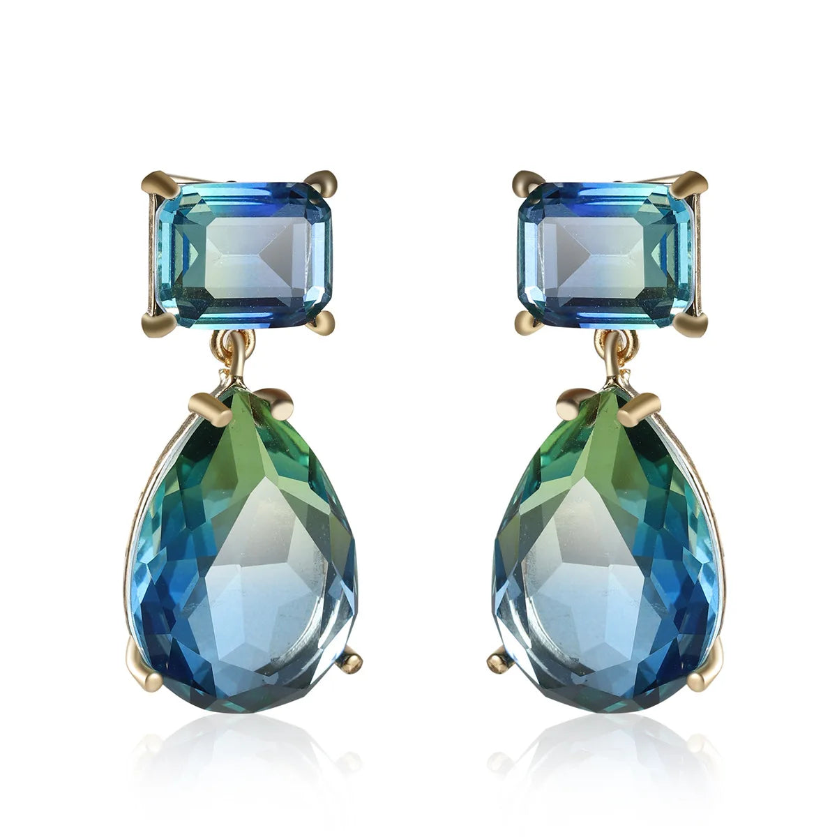 Pendientes Gota Turmalina Verdes