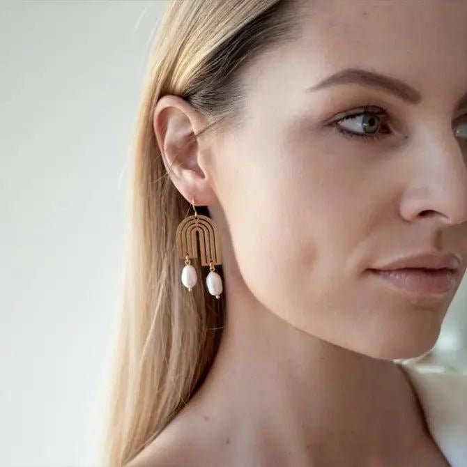Pendientes Lazo y Perlas de agua