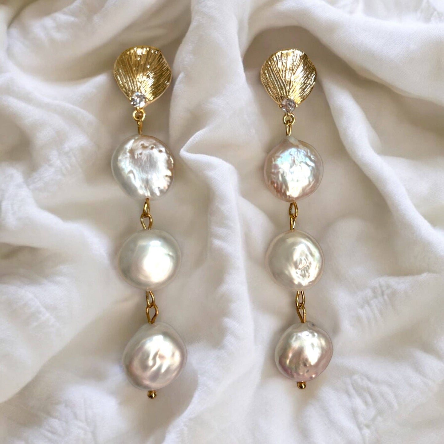Pendientes Perlas Keshi