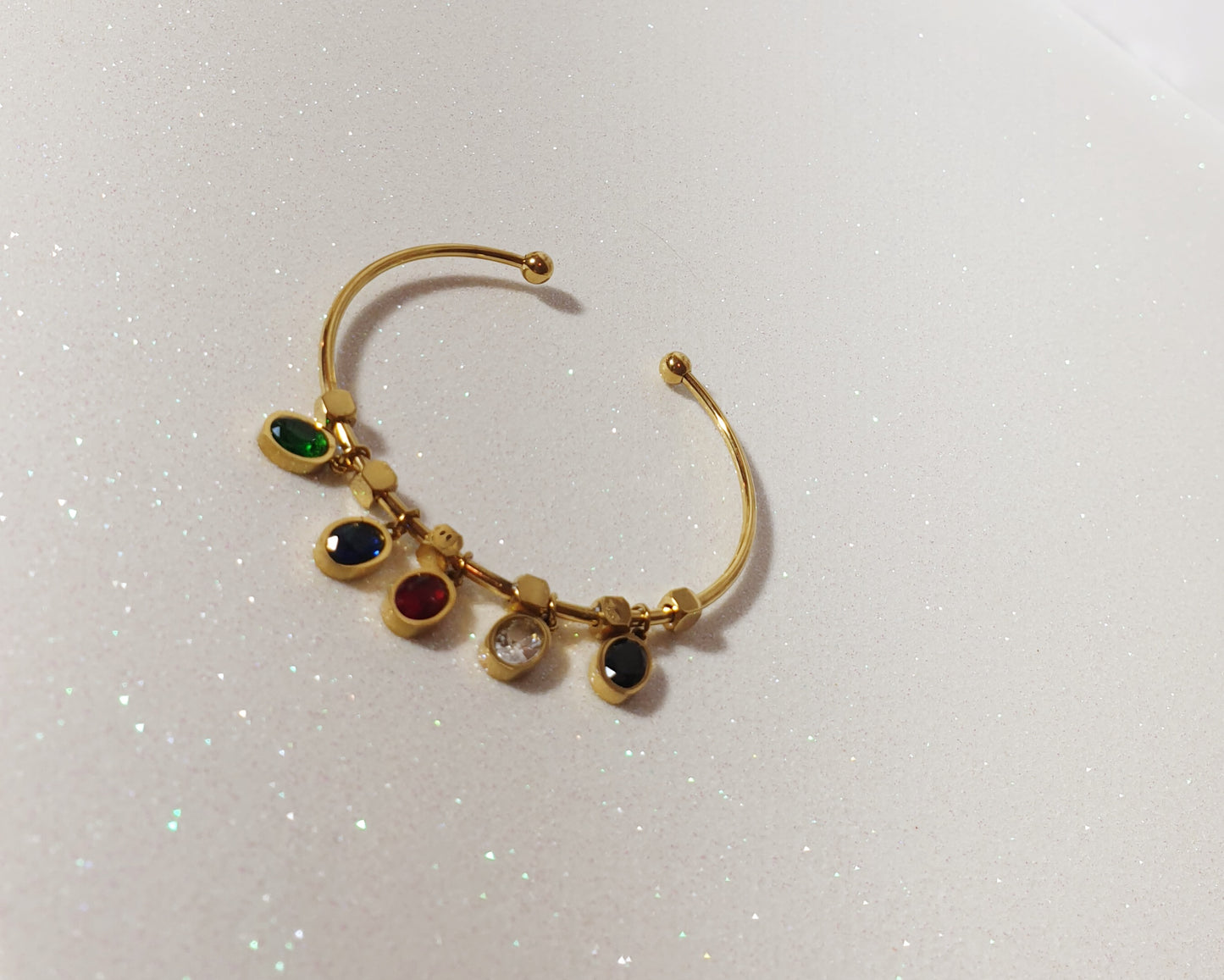 Pulsera Brazalete Rígida Circonias Colores
