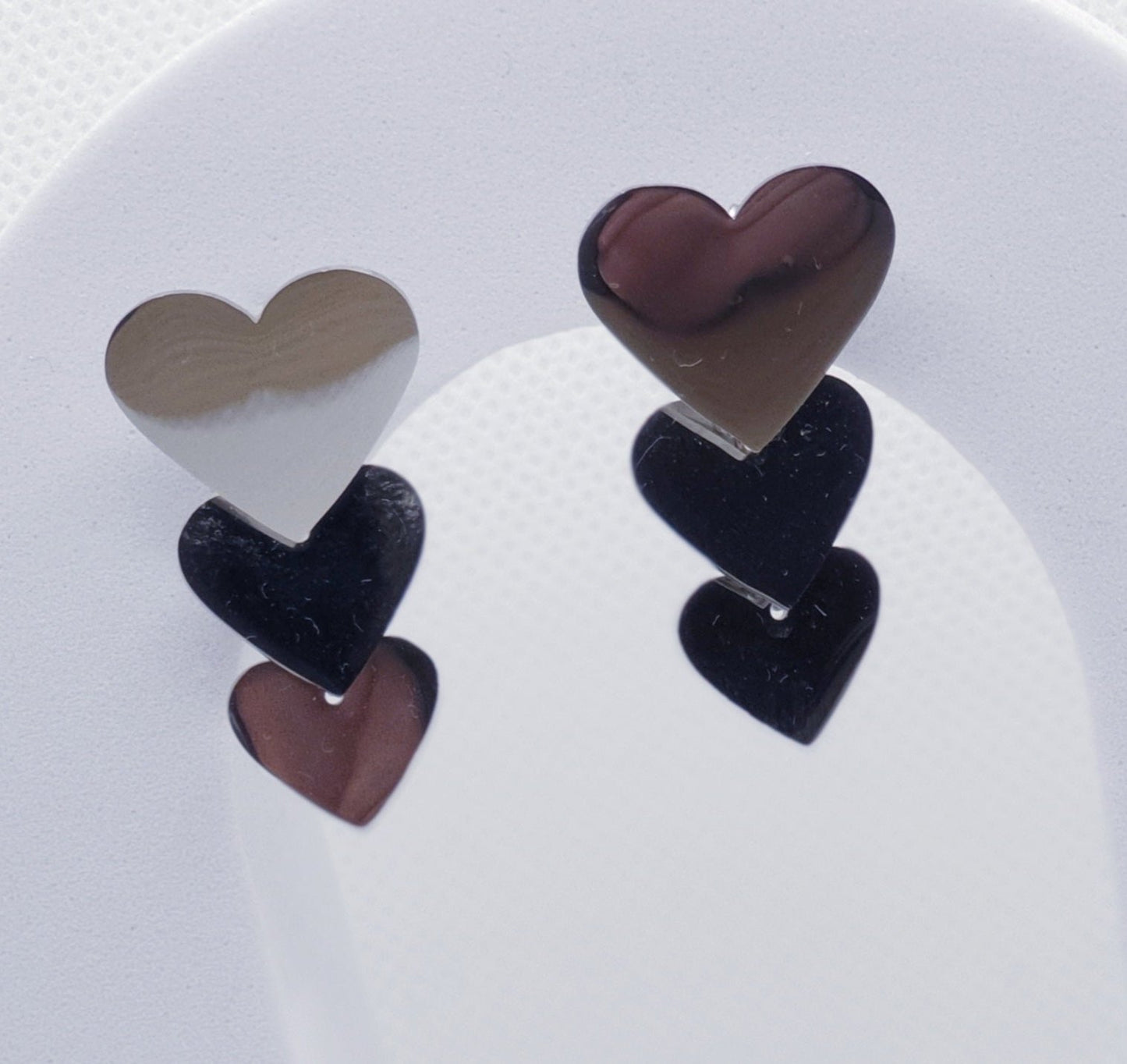 Pendientes Triple Corazones