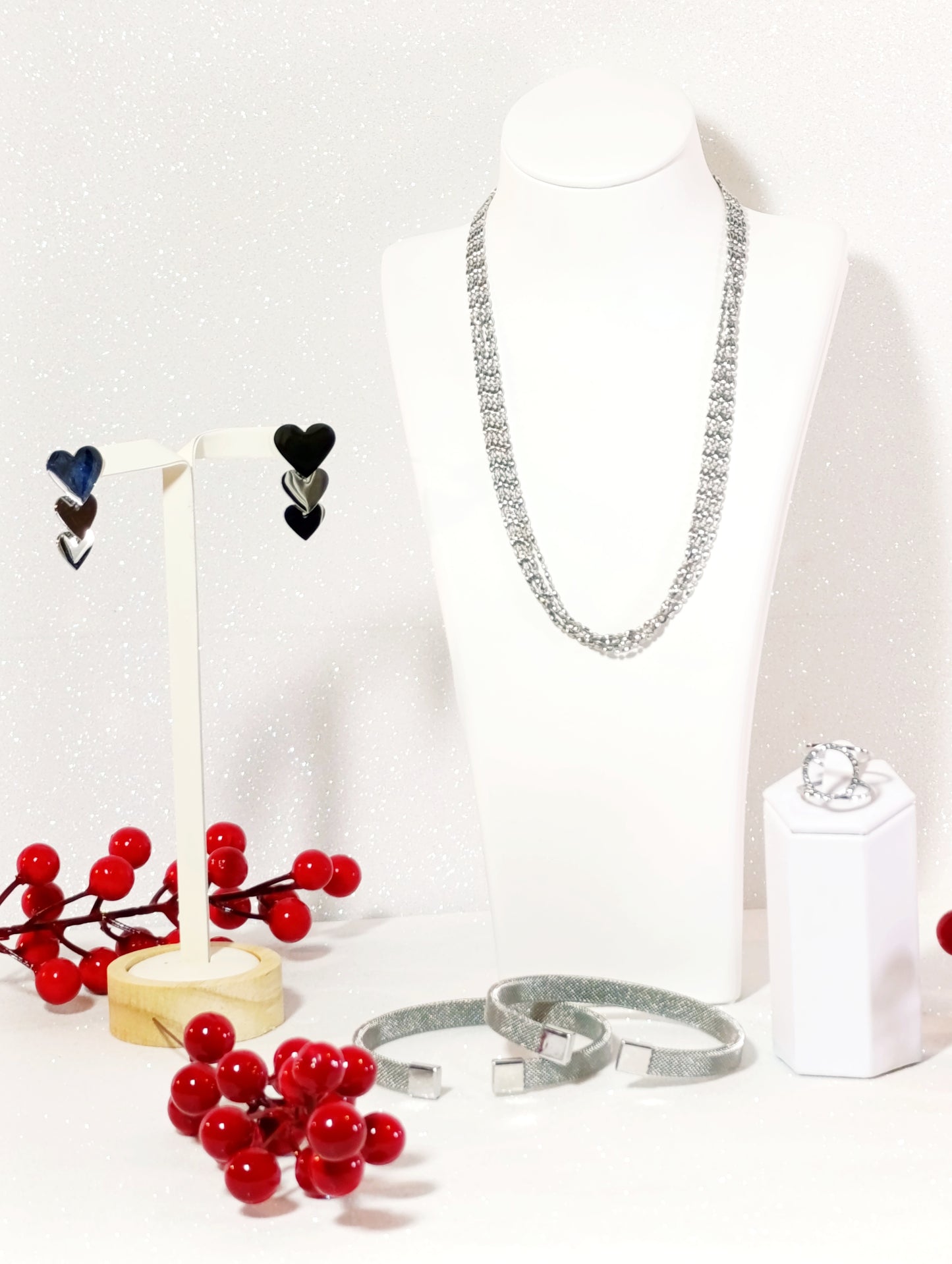 Conjunto de Joyas Acero Collar Acero 5 piezas en Acero Quirúrgico