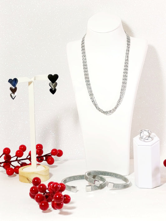 Conjunto de Joyas Acero Collar Acero 5 piezas en Acero Quirúrgico