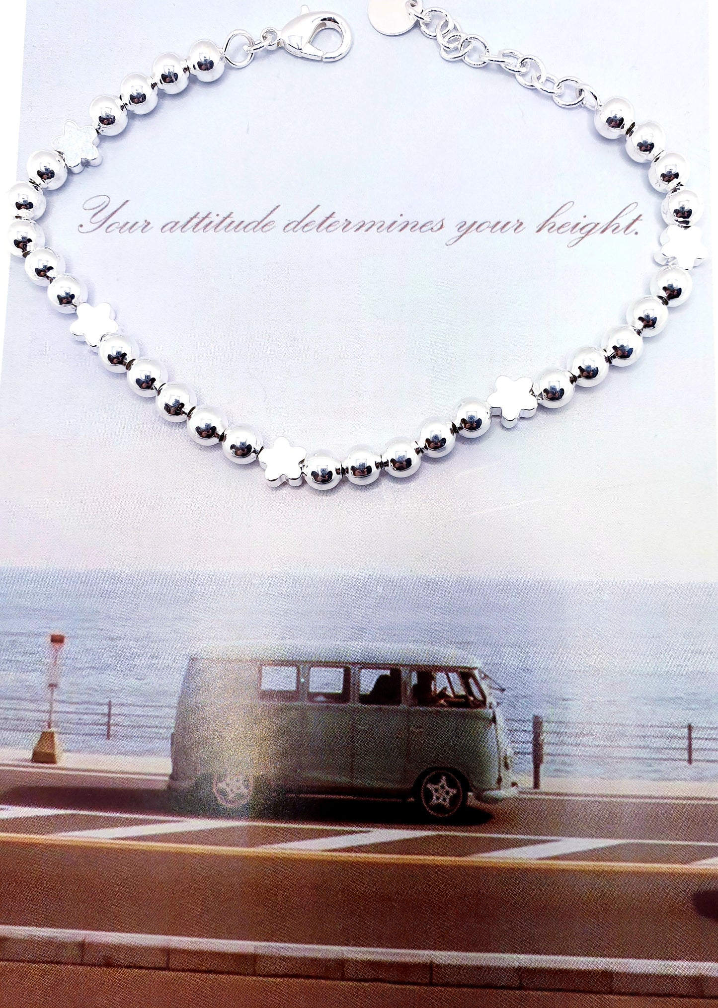 Pulsera Flores Plata