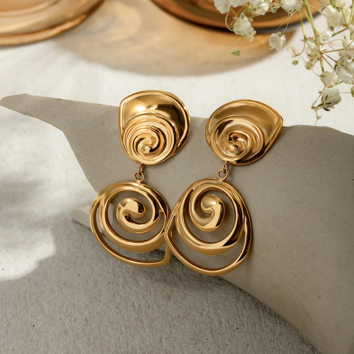 Pendientes Largos Doble Espiral