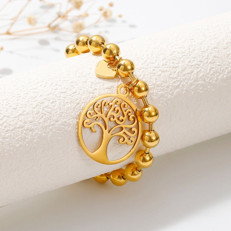 Pulsera Esferas con Arbol de la Vida